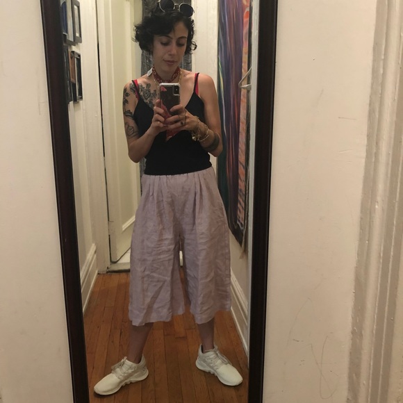 Ilana Kohn Pants - Ilana Kohn Caroline Shorts, Cute Linen Culottes